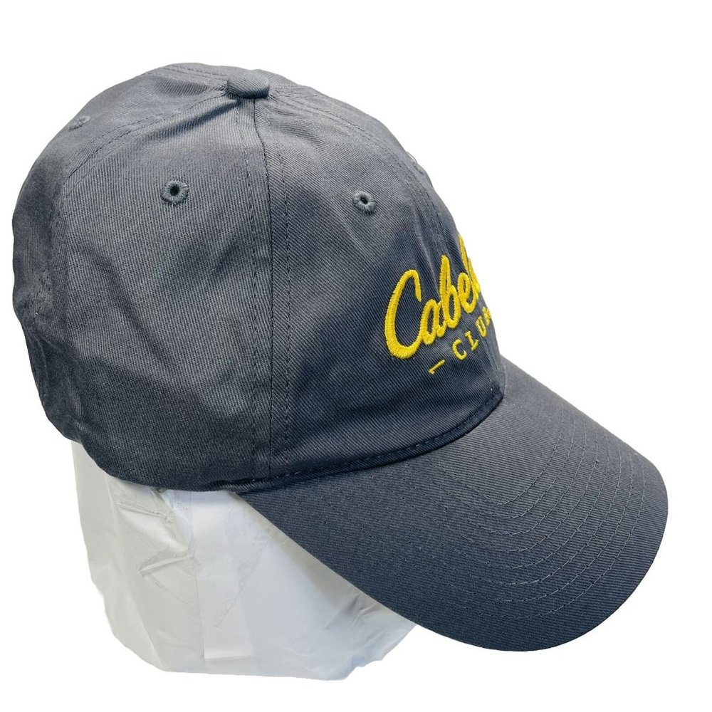 Cabela's Hat Cap Strapback Gray Yellow One Size Adjustable Embroidered Adult Men - Picture 3 of 8